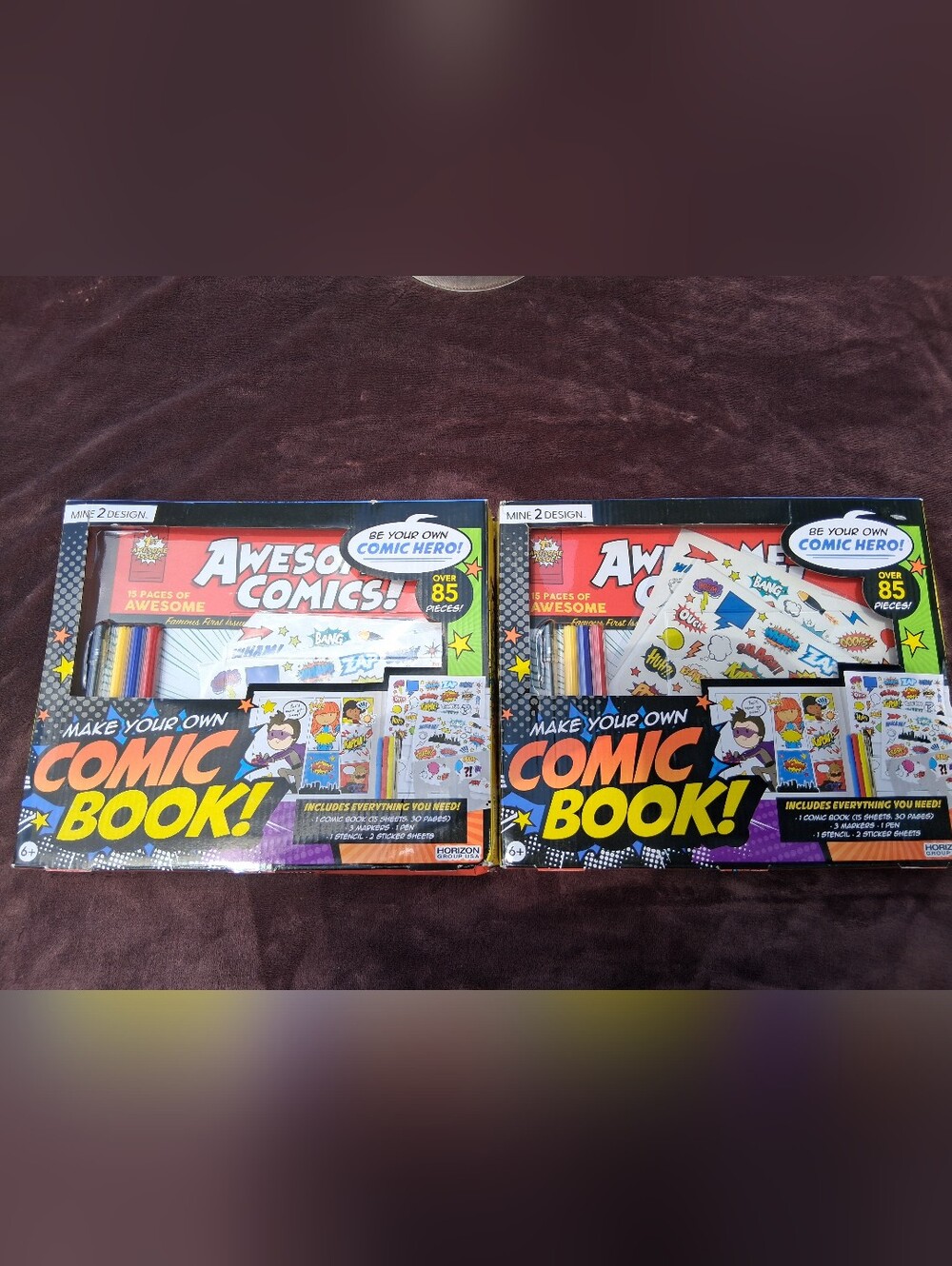 NWOT Make Your Own Comic Book 2 Sets